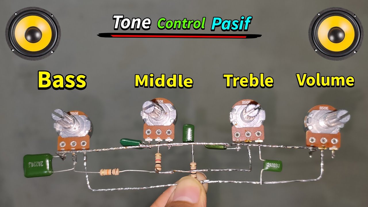 BUAT Tone Control pasif VOLUME, TREBLE, MIDDLE, BASS