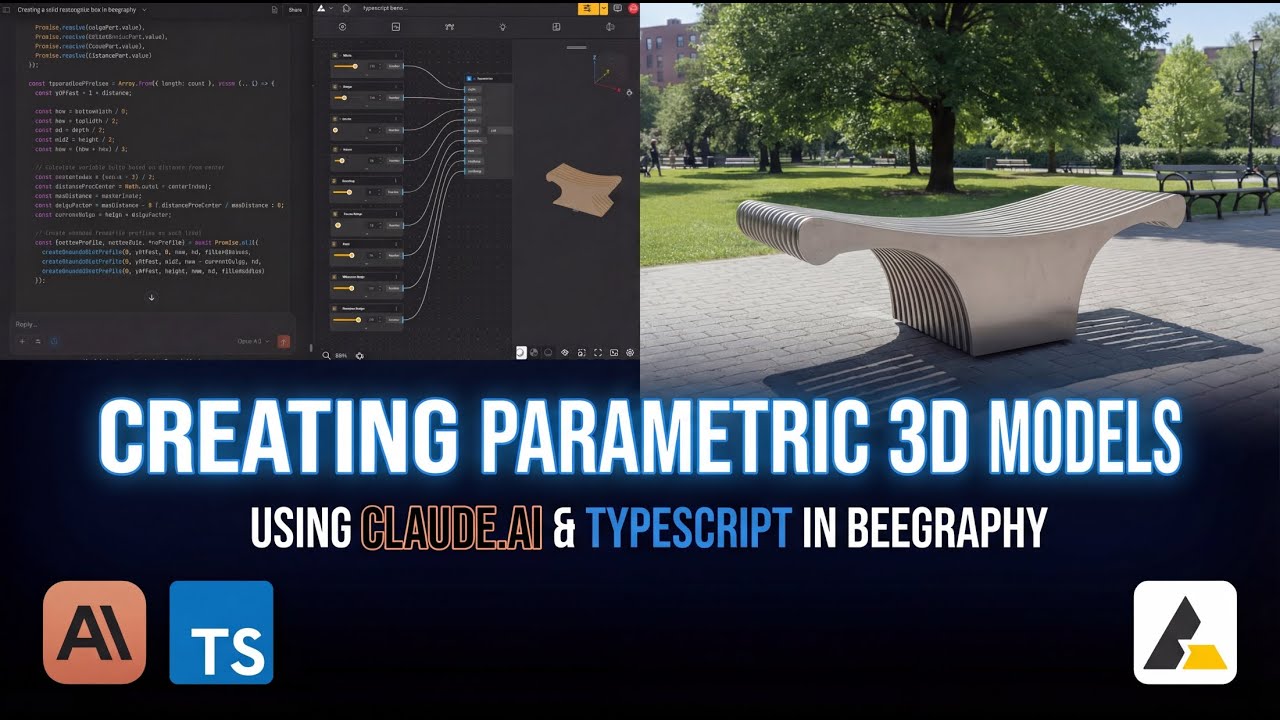 Создание параметрических 3D-моделей с использованием Claude.ai и Typescript в BeeGraphy