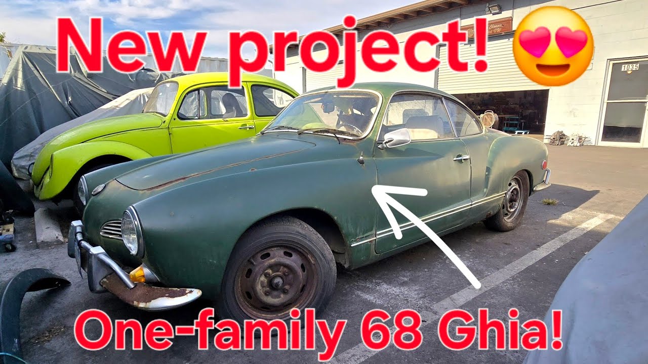 New project introduction! 1968 VW Karmann Ghia, one-family owned since new. 