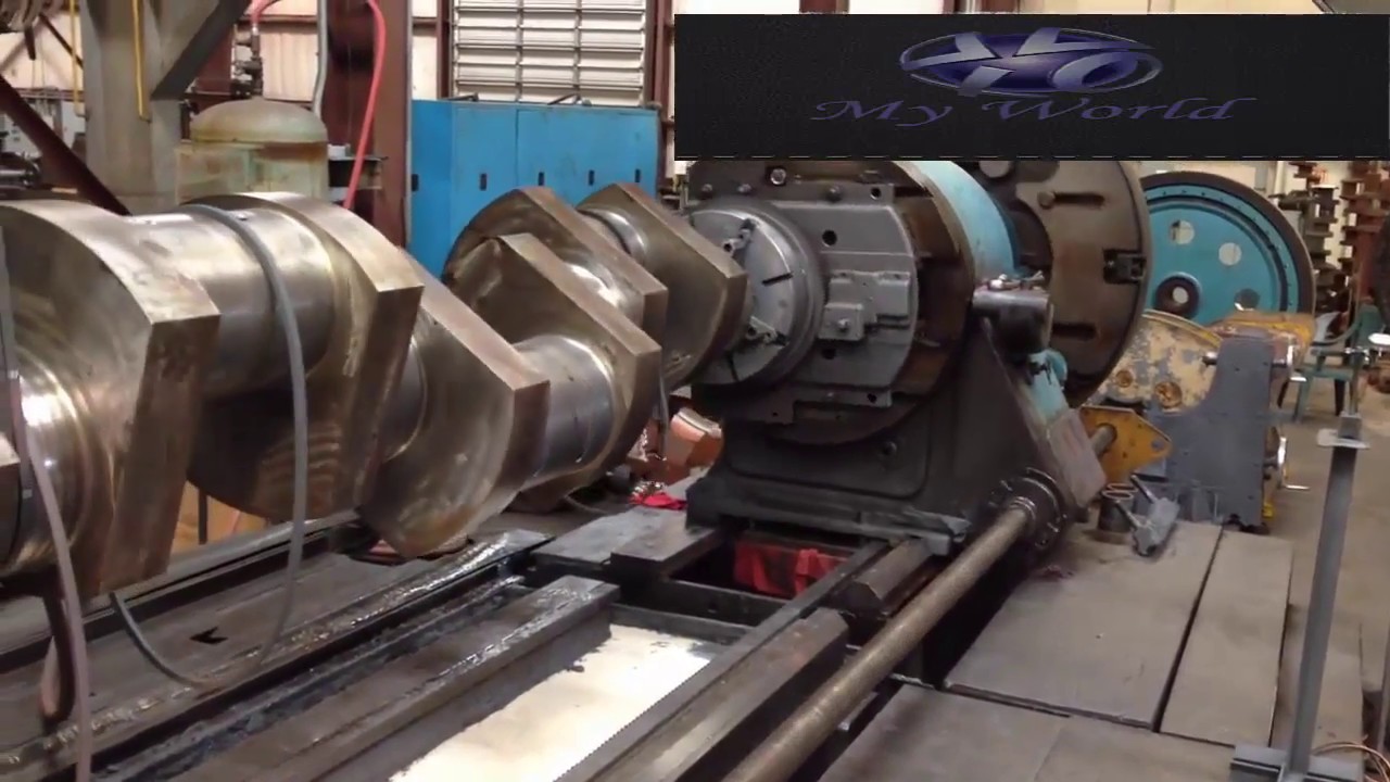 Clark TCVC 20M Industrial Crankshaft Repair   Chrome Plating   YouTube