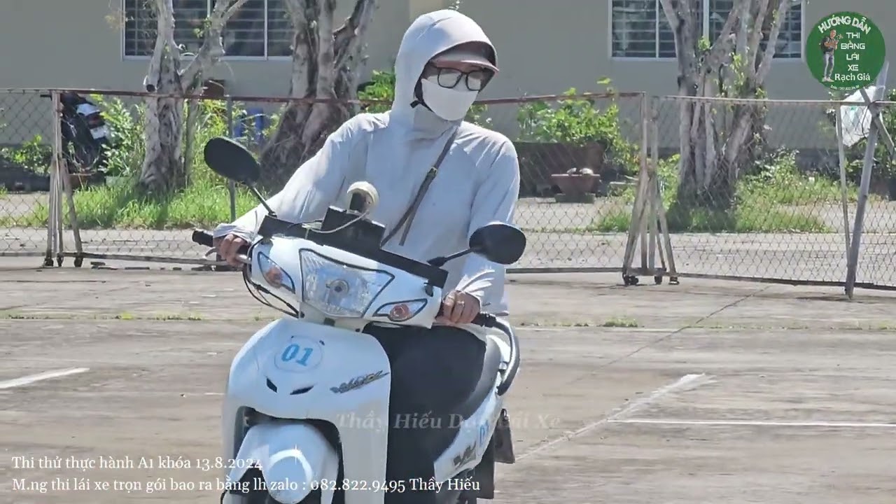 Thi thử thực hành lái xe 2 bánh A1 khóa 13.8.2024 | Rạch Giá