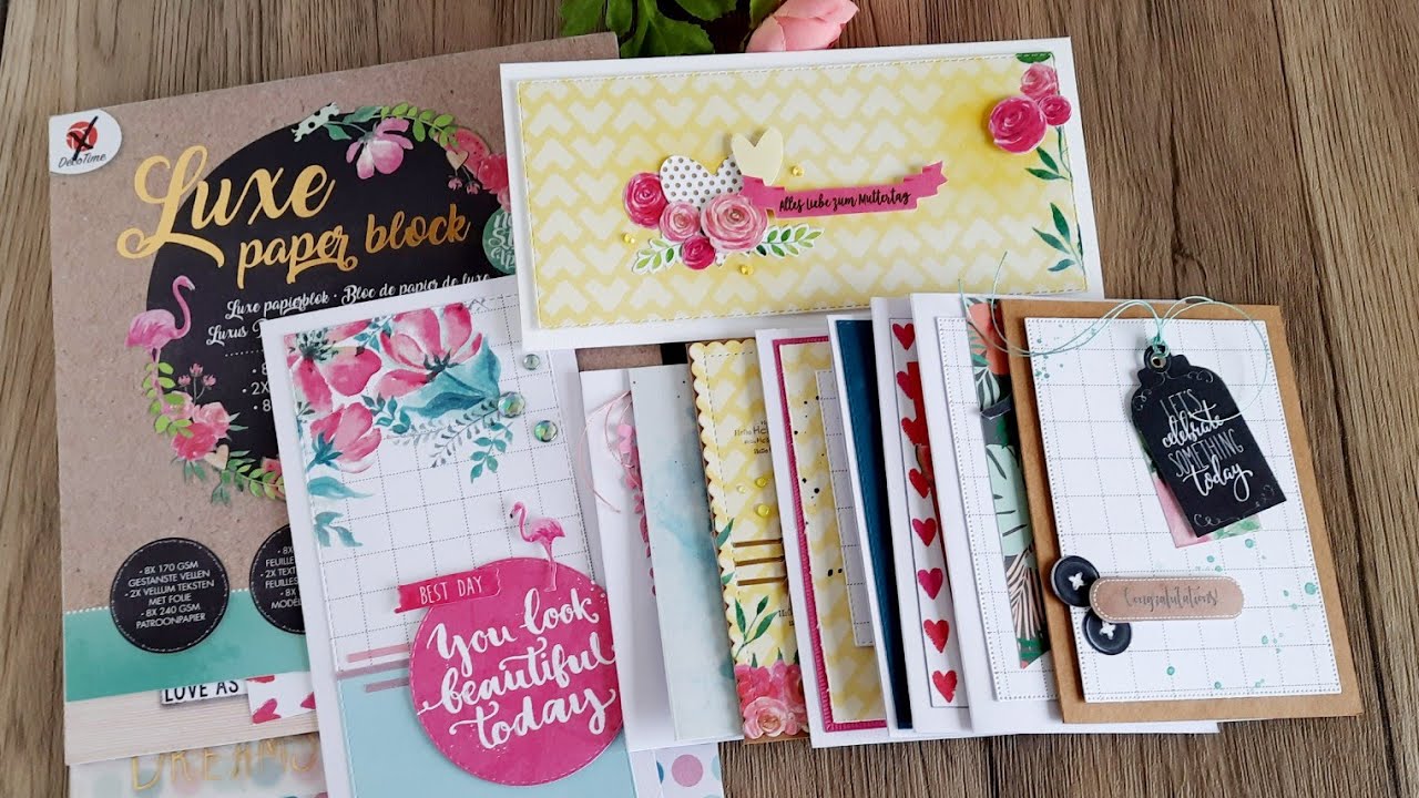 10 Karten ein Luxe Paper Block von #Action
