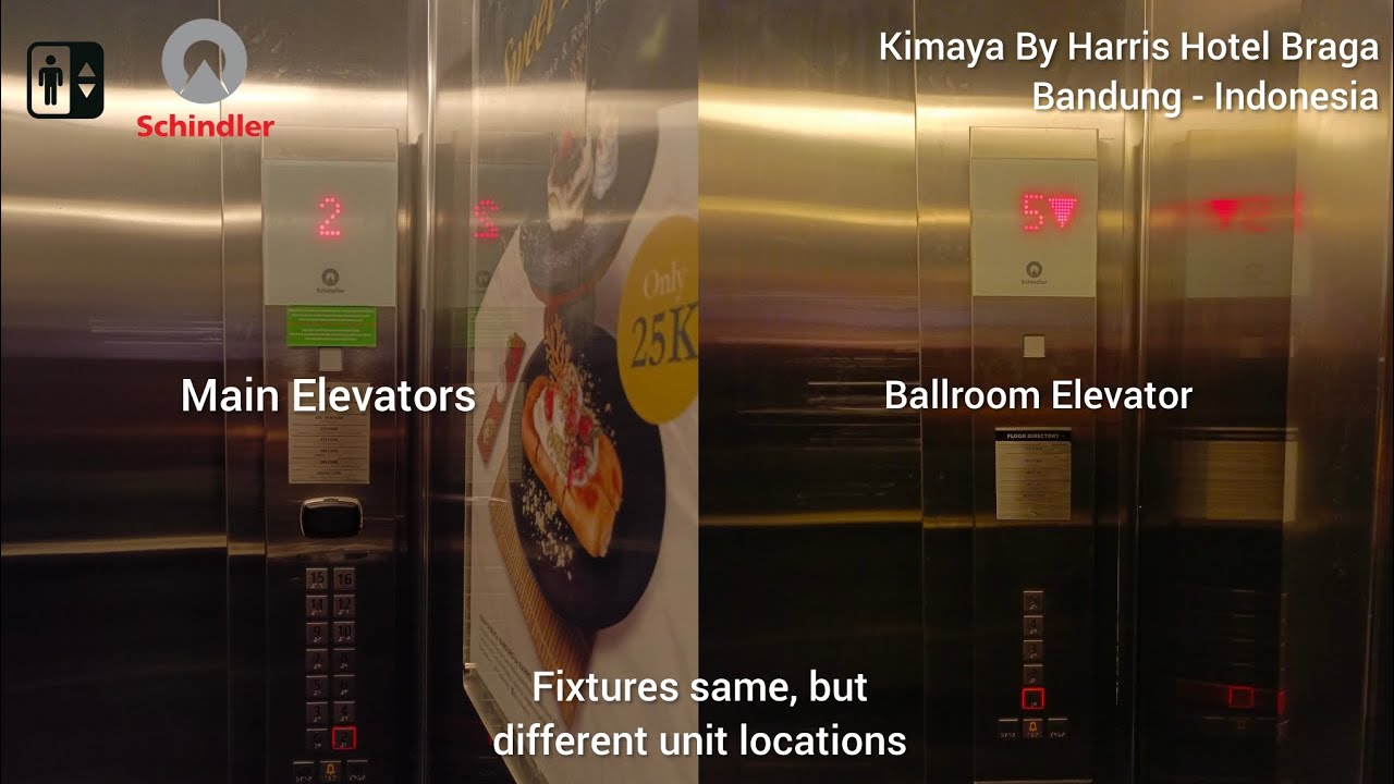 Schindler 3300 Traction Elevators - Kimaya By Harris Hotel Braga, Bandung