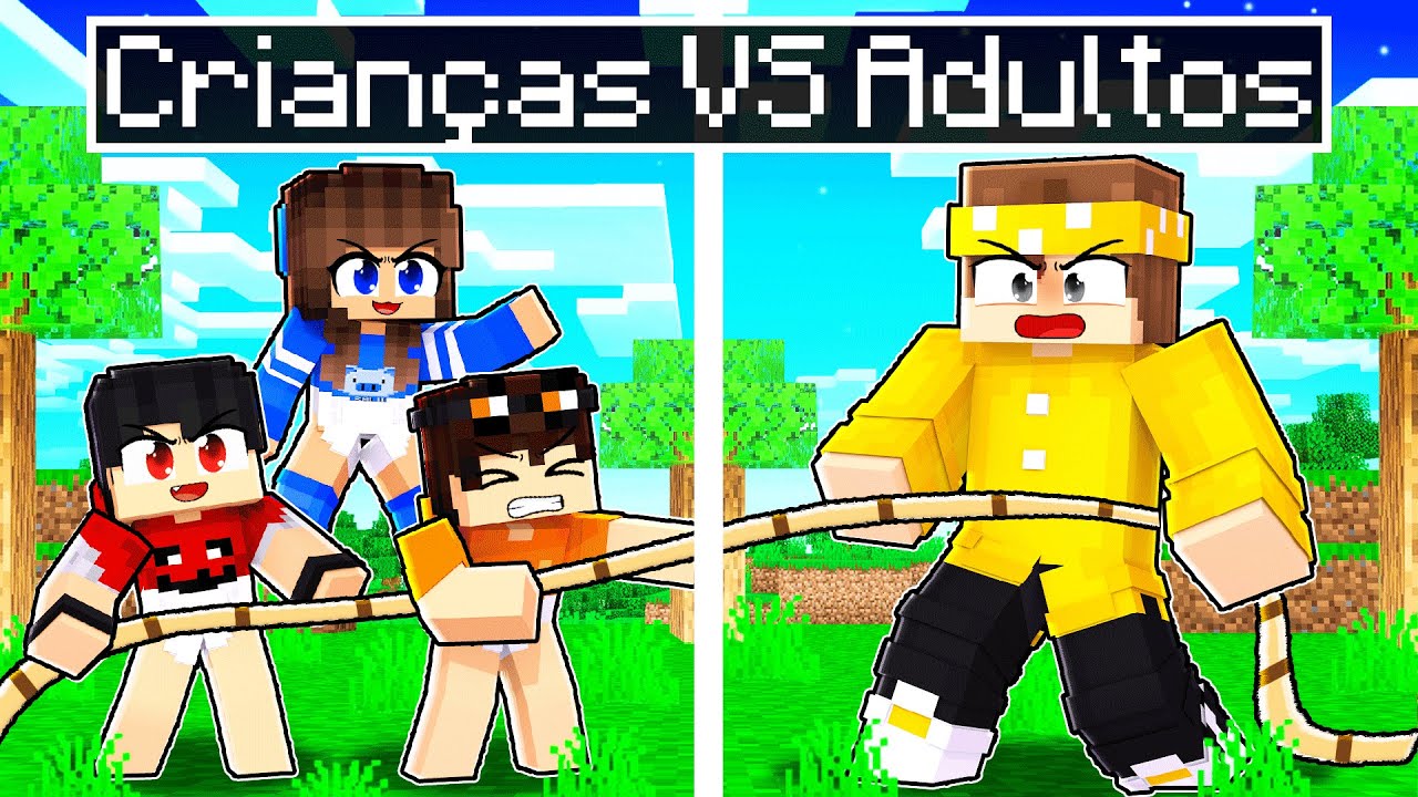 MIIKA desafiou CRIANÇAS vs ADULTOS no Minecraft ◂Miika▸