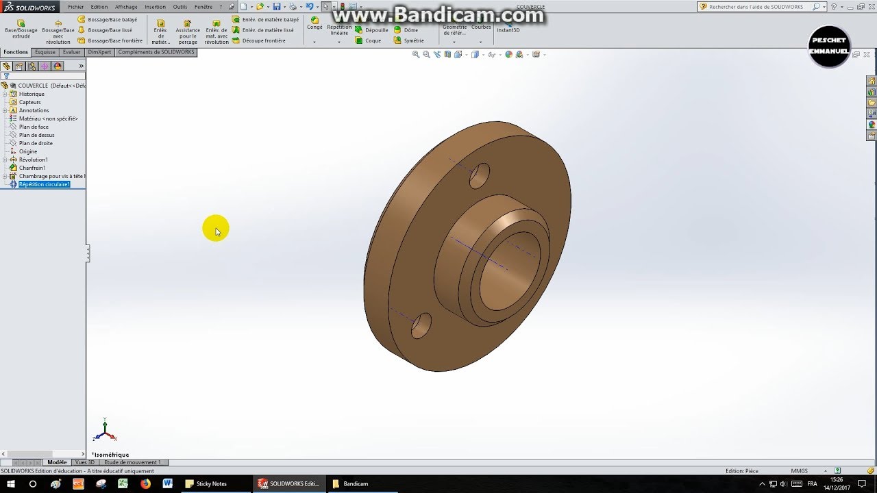 SW5-VERIN SIMPLE EFFET-TP2-COUVERCLE (MODELISATION VOLUMIQUE)