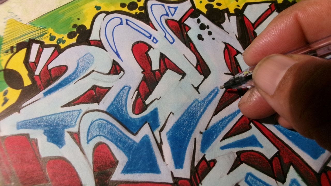 Урок по рисованию граффити в стиле Wildstyle. Имя Оливия.