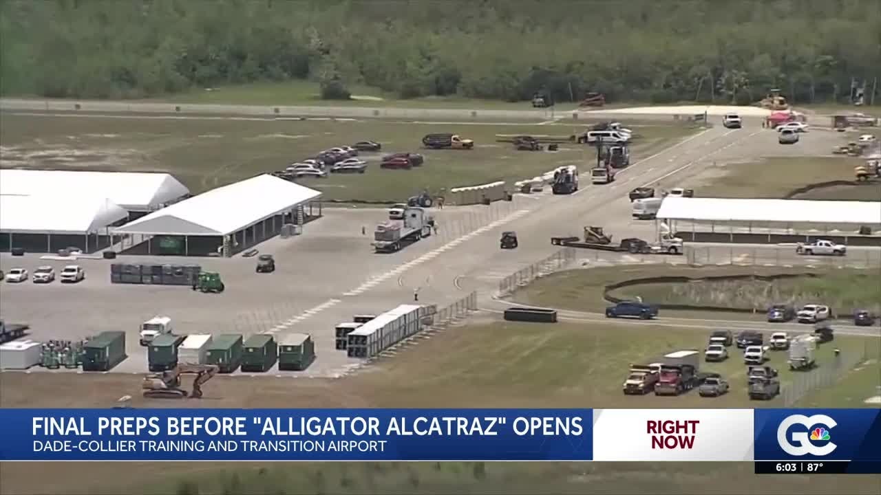 Immigration detention facility dubbed ‘Alligator Alcatraz,’ opens Tuesday in Florida Everglades