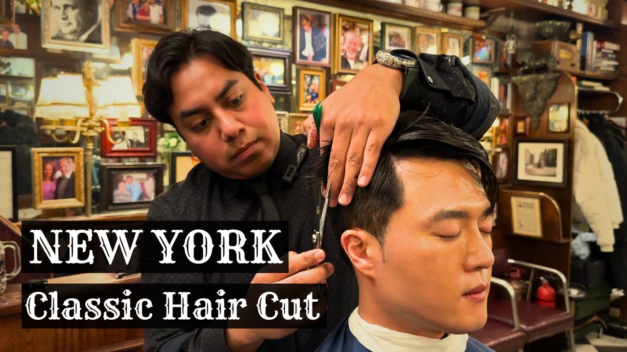 ASMR New York Classic Barbershop со 100-летней историей