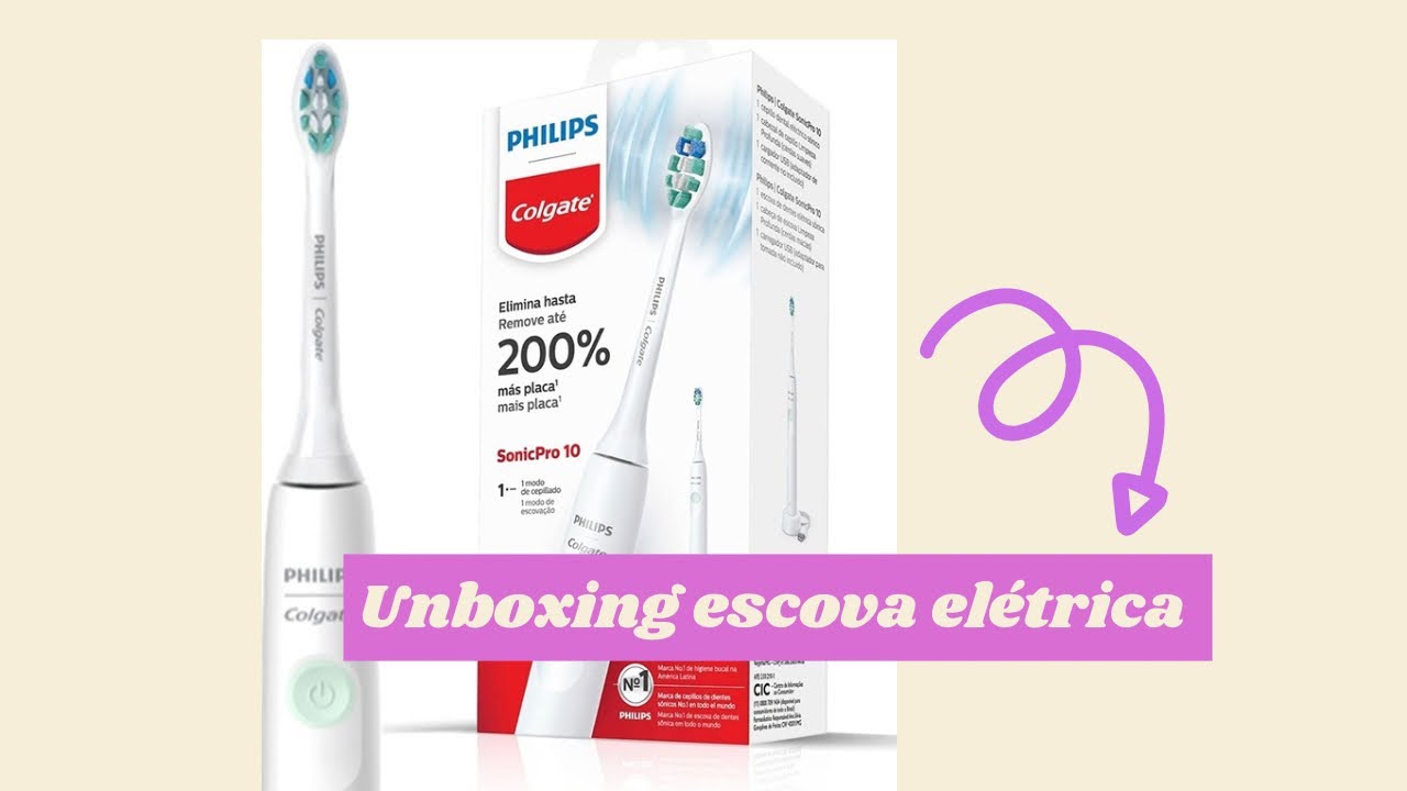 Escova elétrica Philips Sonicpro10 Unboxing minha primeira escova elétrica 