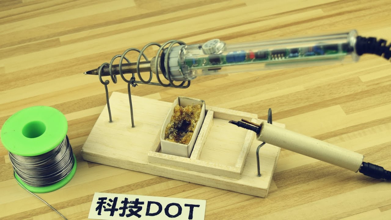 简单自制多功能电烙铁架 木板和铁丝DIY实用焊台Making a Soldering Iron Stand