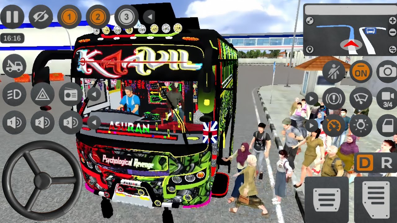 💥BUSSID New Bus Mod Gameplay | Realistic Passenger Pick Up & Drop