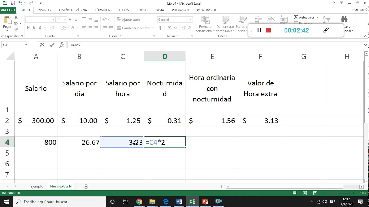 Hora extras nocturnas