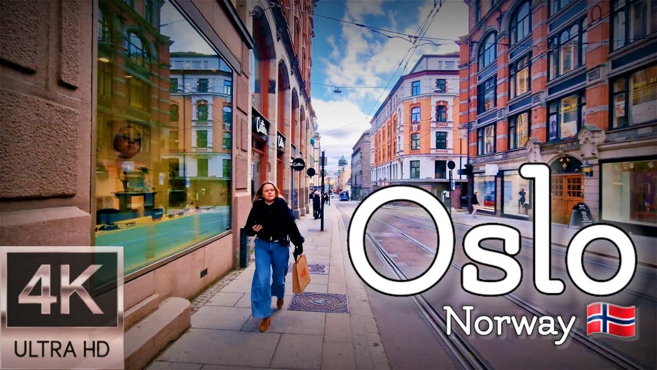 👣Walk with Me in Norway | Prinsens gate (city center) in Oslo | 4K experience | Autumn 2023👣