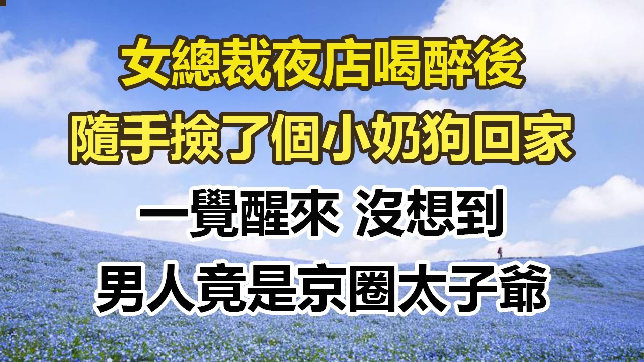 女總裁夜店喝醉後，隨手撿了個小奶狗回家，一覺醒來 沒想到，男人竟是京圈太子爺。#幸福敲門 #為人處世 #生活經驗 #情感故事