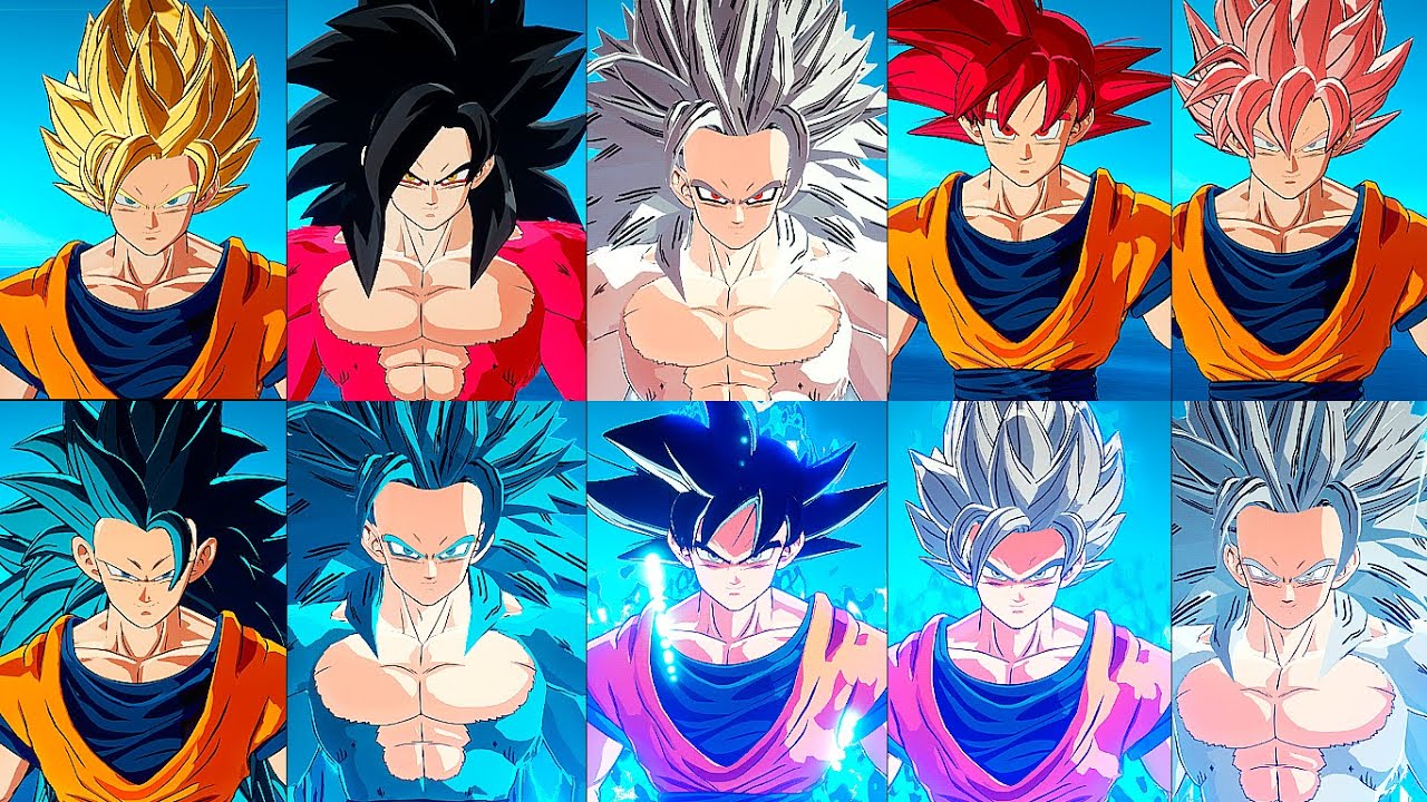Goku Super All Transformations (20+ Transformations) - Dragon Ball Sparking! Zero