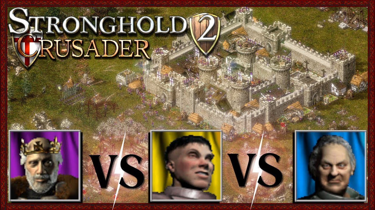 KI-Kampf | König ⚔️ Sir Edwin ⚔️ Sir Grey | Stronghold 2 in Crusader