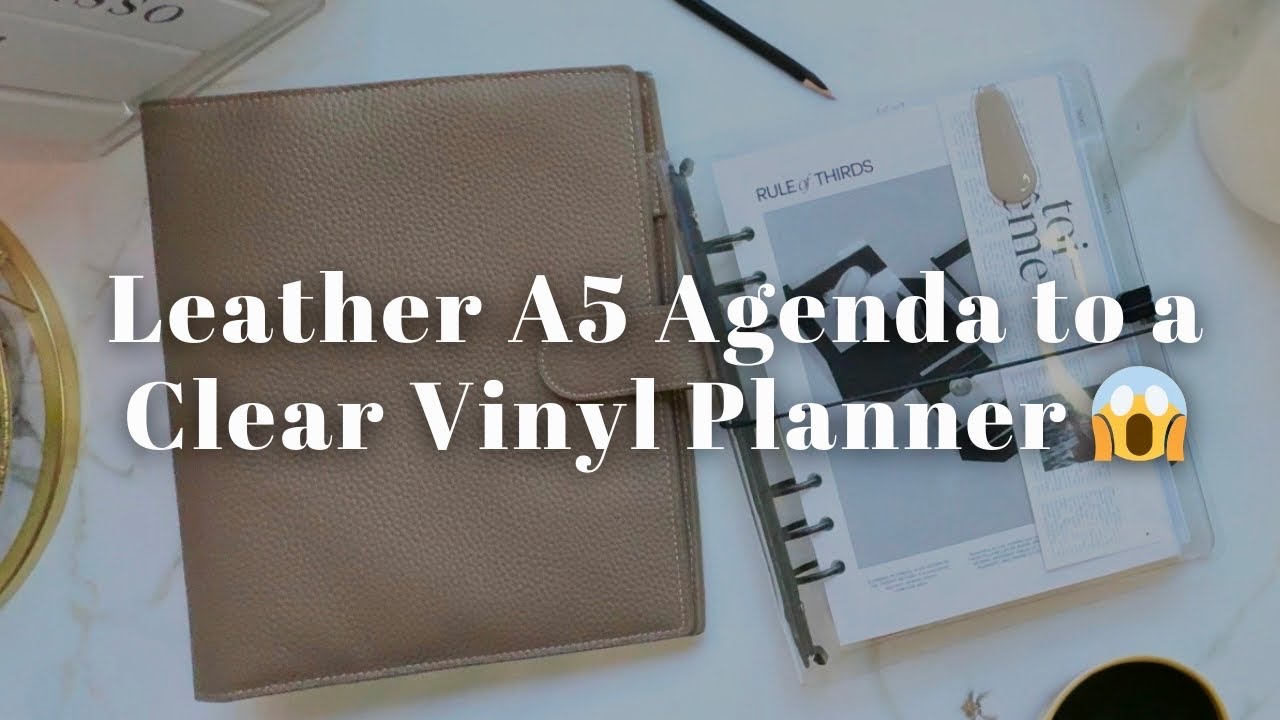 2024 Work Planner Setup |  Cloth & Paper Leather A5 Agenda into a Clear Vinyl Planning System