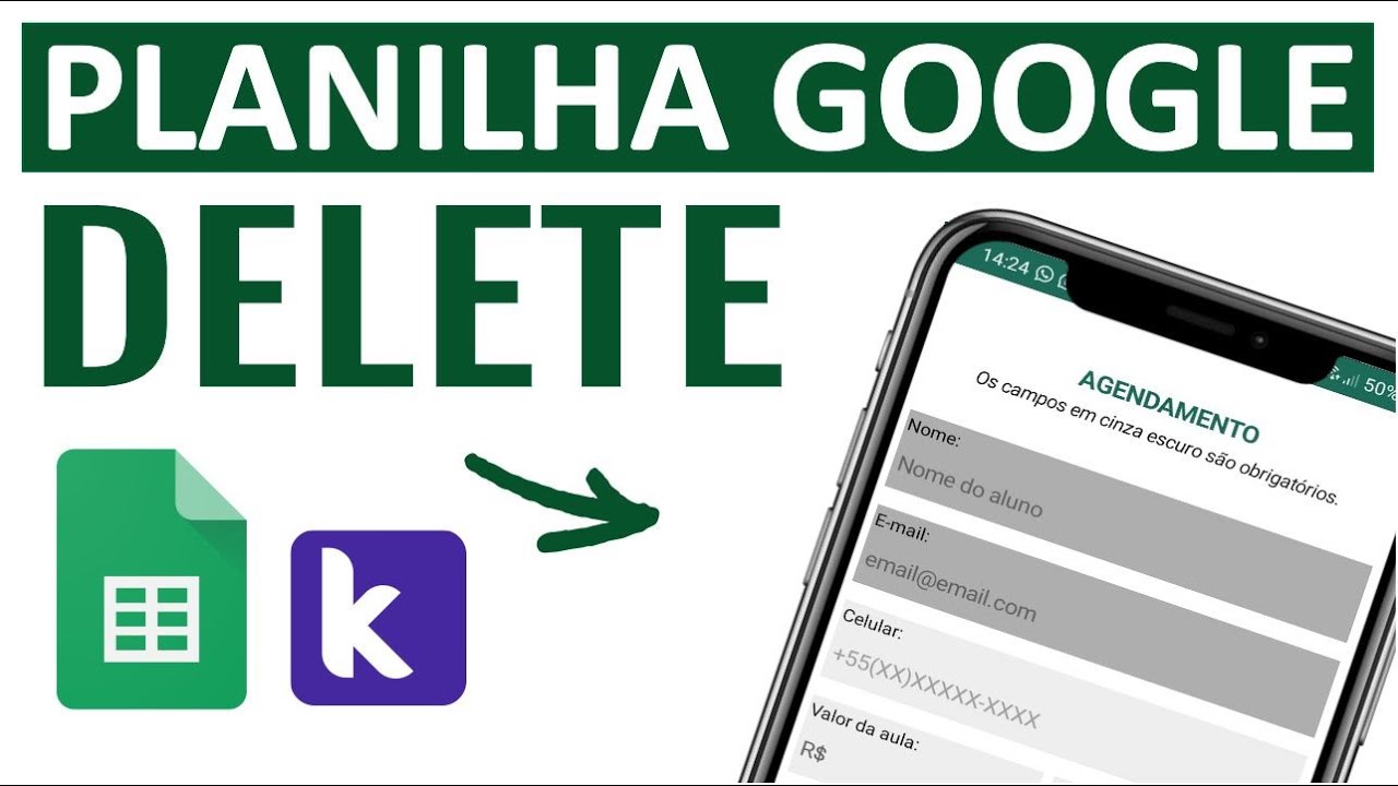 CRUD Spreadsheet [DELETAR] - Planilha Google, Kodular, Niotron, Thunkable