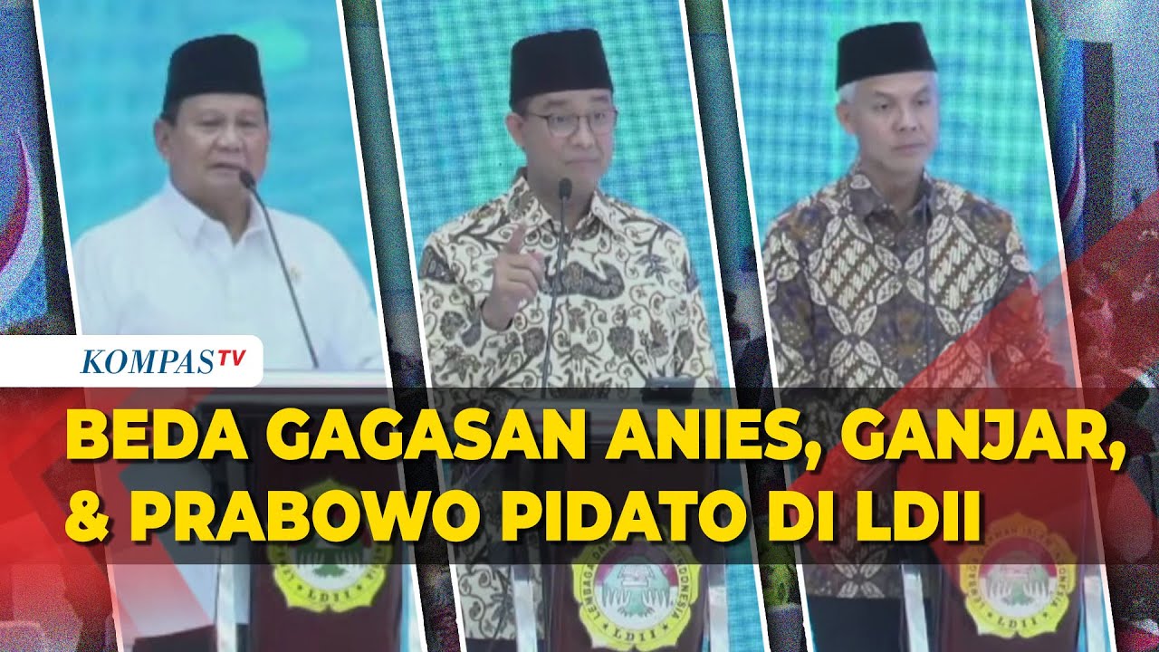 [FULL] Beda Gagasan Anies, Ganjar dan Prabowo saat Pidato di Rakernas LDII