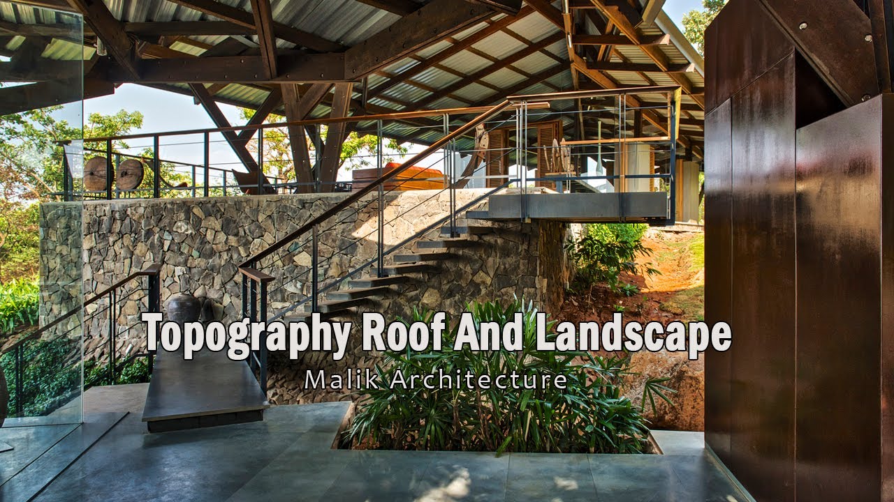 Hills House Design with Topographic Roof Pattern to Get a Wide View