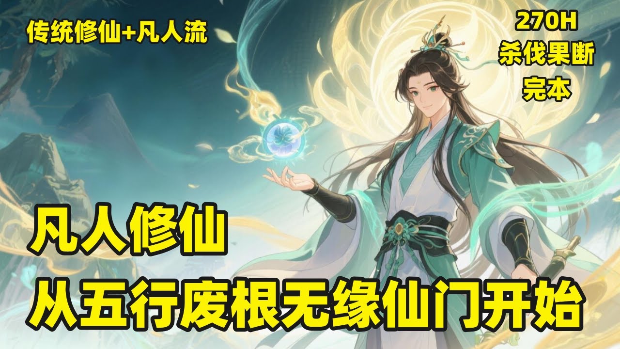 完本【凡人修仙，从五行废根无缘仙门开始】P2楚国老槐村少年李易，随二叔李坤赴升仙大会，虽测出五行废根无缘仙门，却获功法与灵石。他克服资质劣势苦修，更斩杀妖兽巨蟒，凭借智慧与毅力，在修仙之路上踏出第一步