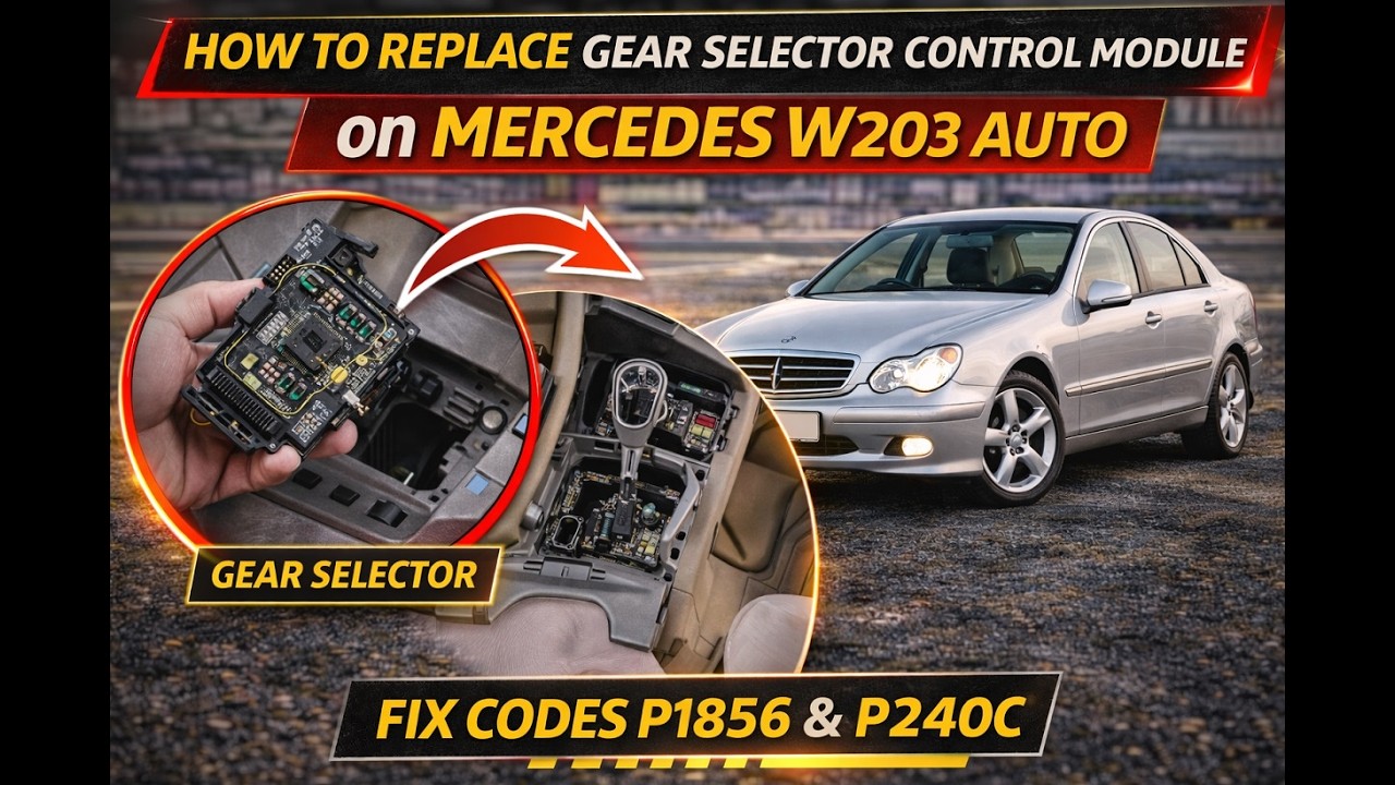 How to Replace Gear Selector Control Module on Mercedes W203 Auto | Fix Codes P1856 & P240C