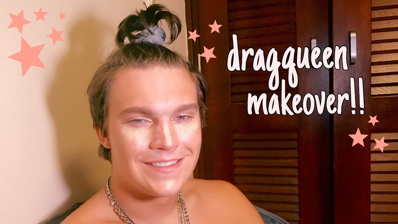 drag queen transformation // doing my boyfriends makeup