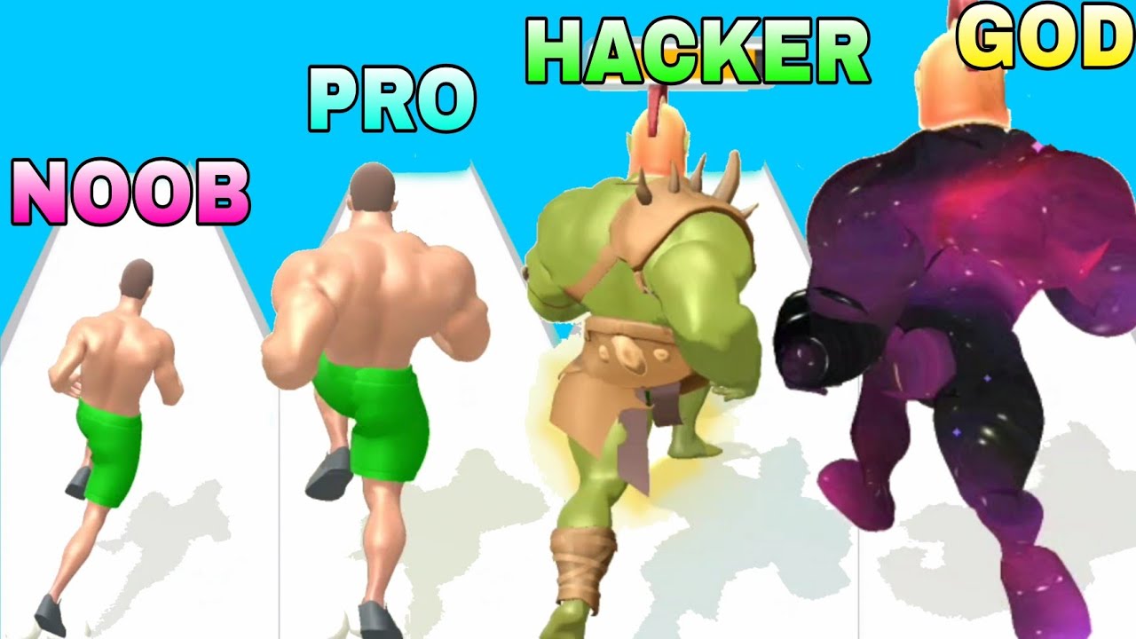 Muscle Rush Smash Running NOOB VS PRO VS HACKER VS GOD