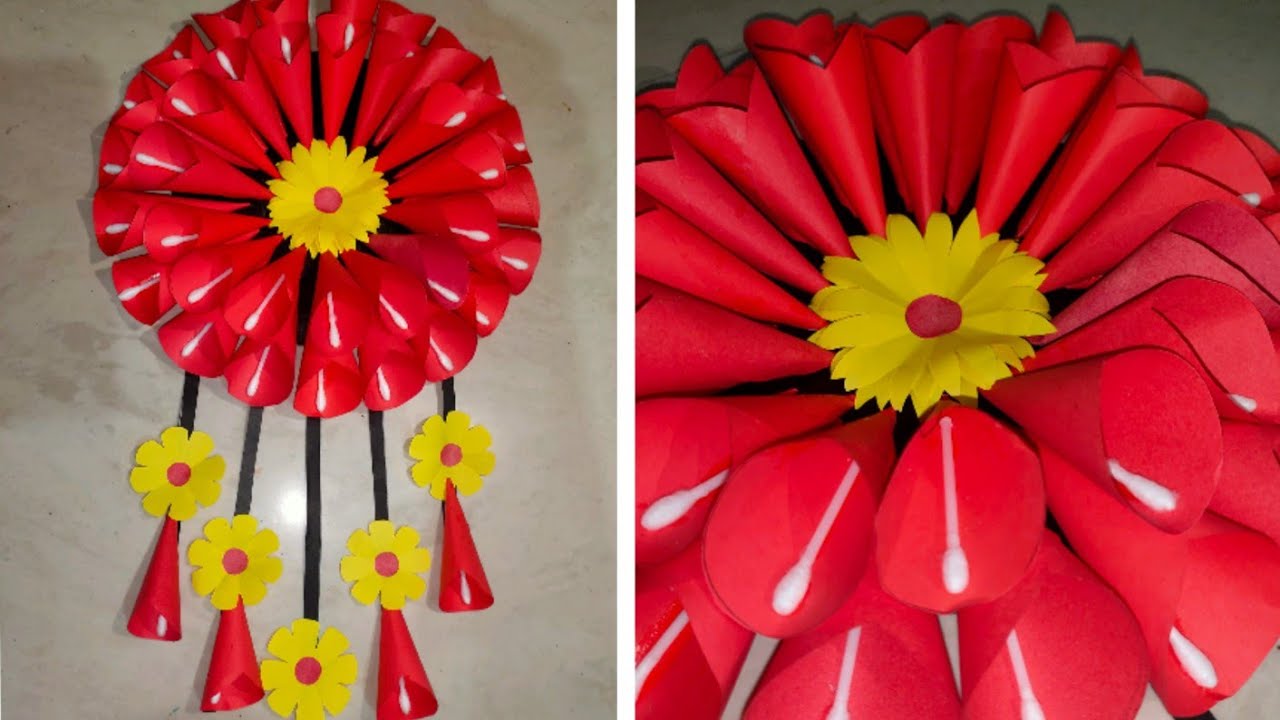 Unique Flower Craft Idea || With Earbuds And Colour Paper || Best Out Of Waste || DIY Craft Making||