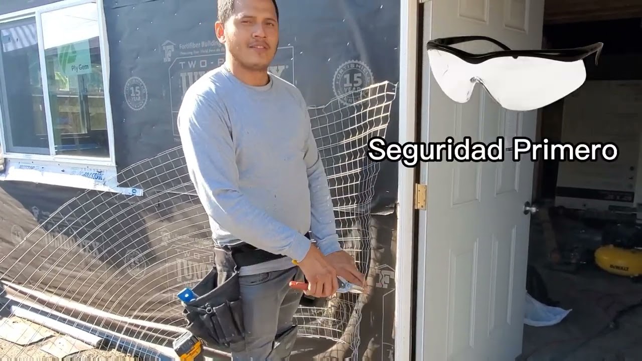 Como Poner El Alambre para  Stucco