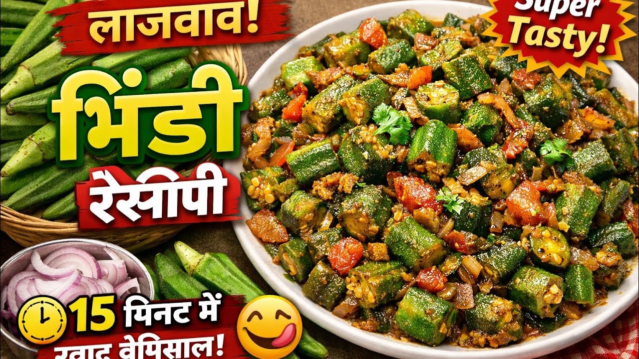 Khili Khili Bhindi Recipe | Make Crispy & Non-Sticky Okra | Easy Bhindi Recipe