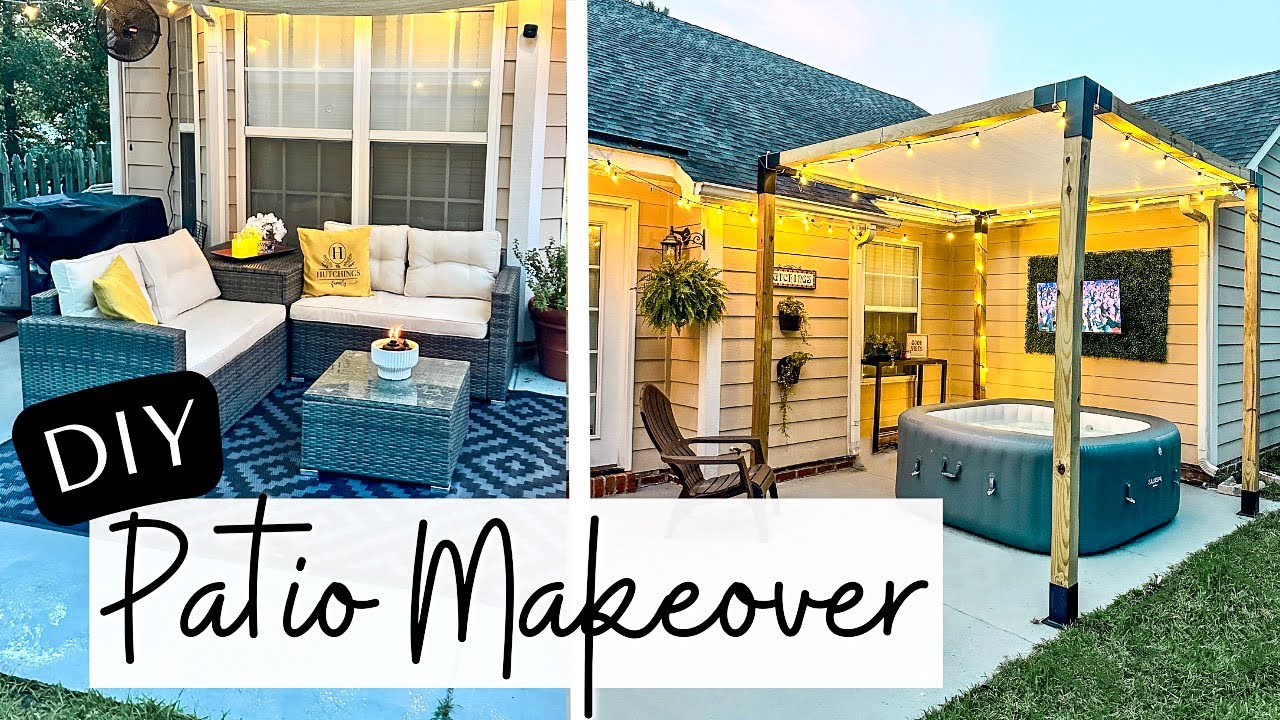 DIY Patio Makeover on a Budget | 2023 Backyard Makeover Ideas | Outdoor Decorating | DIY Pergola