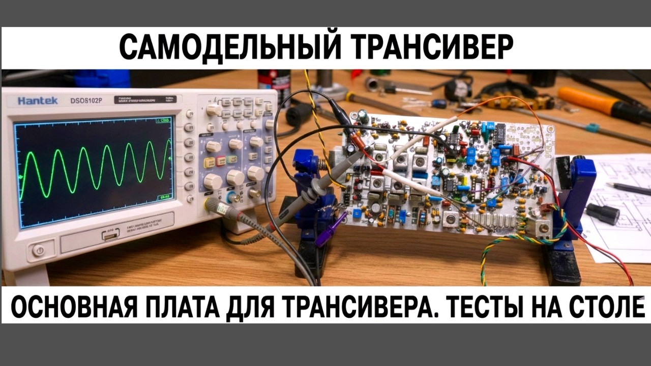 Самодельный трансивер.Как работает основная плата для телеграфа.Тесты на столе@SubVadim