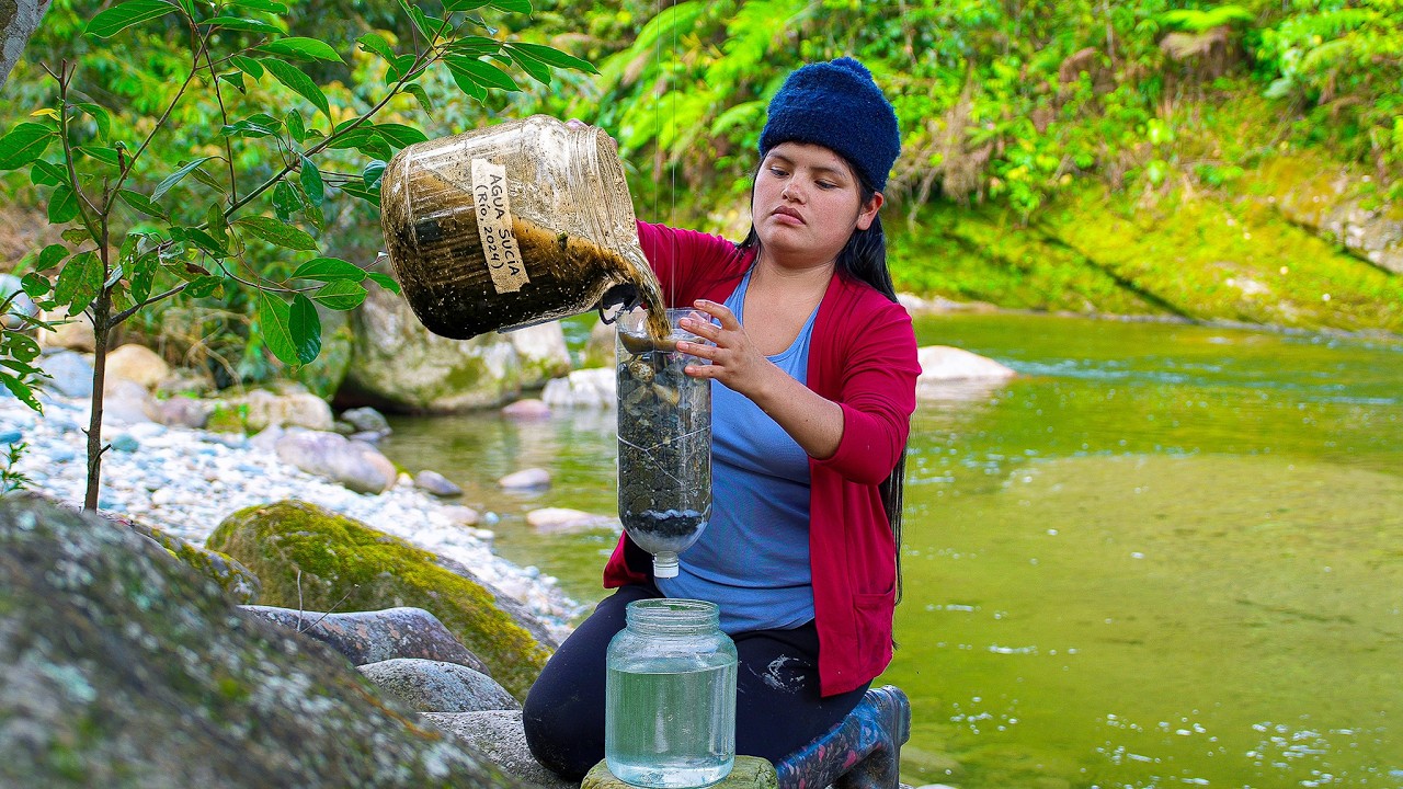 Agua sucia a CRISTALINA? 😱 El filtro artesanal que DEBES conocer - NATHALIA
