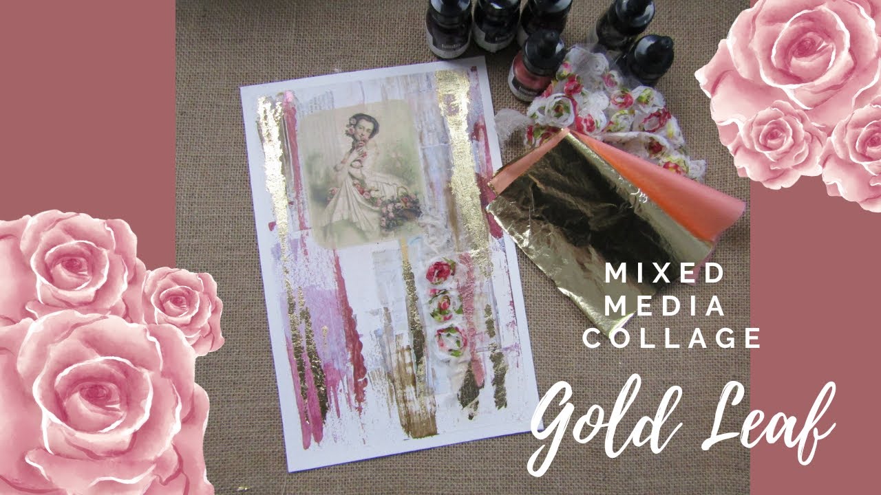 Mixed Media Collage - Gold Leaf
