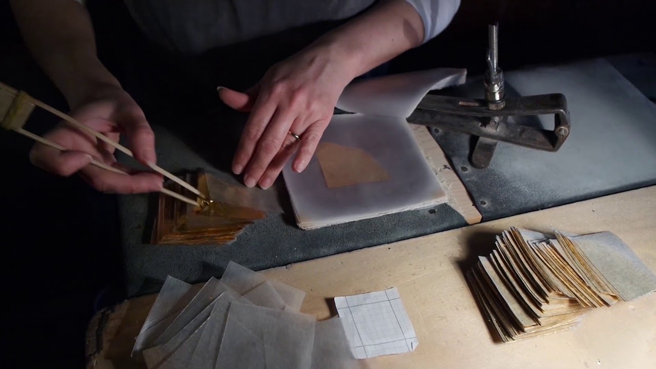Preparing Gold Leaf for Its Second Beating