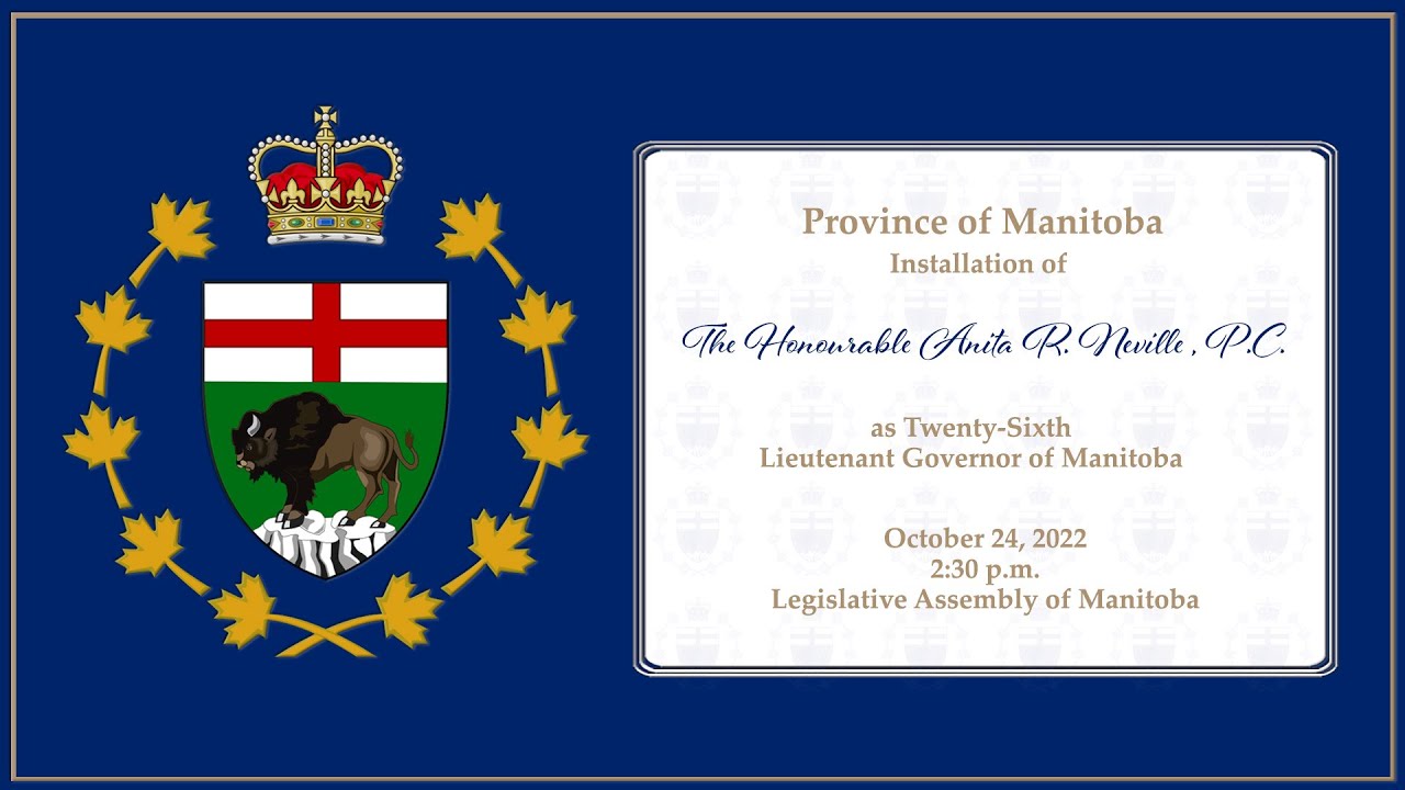 Installation of the 26th Lieutenant Governor of Manitoba