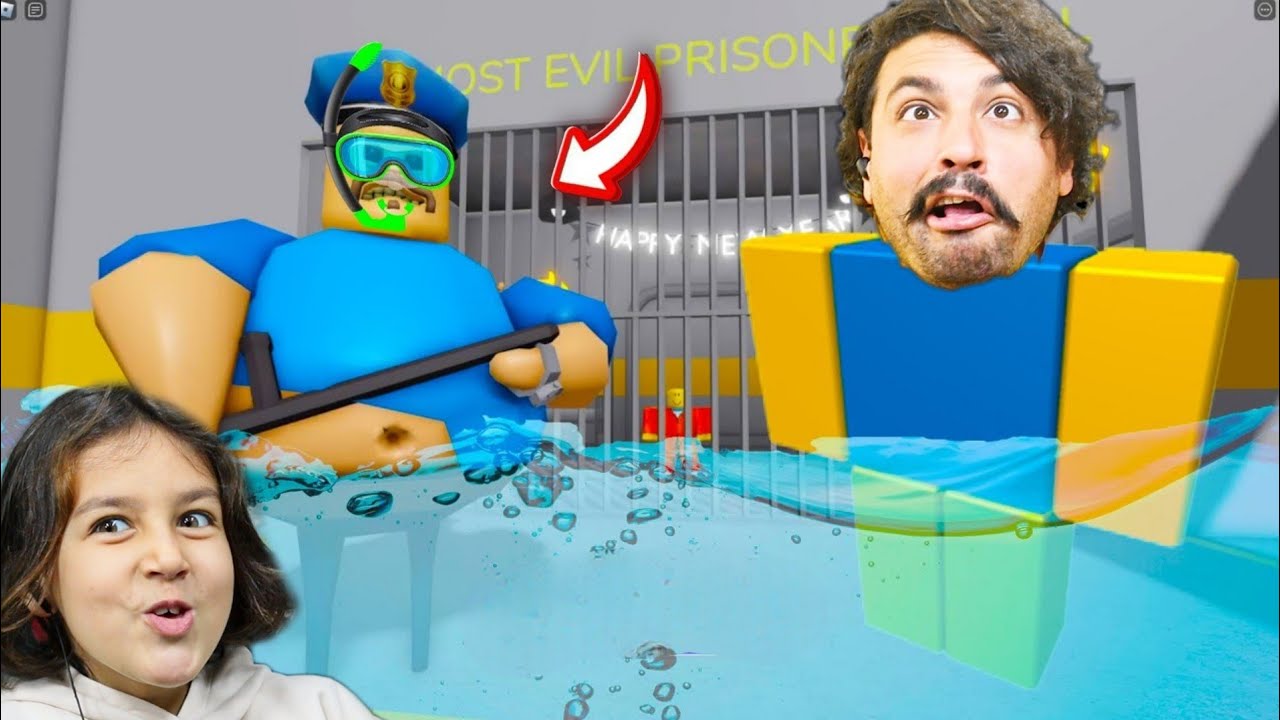 KORKUNÇ SUALETI HAPİSHANESİ GARDİYANINDAN KAÇIYORUZ 😱 ROBLOX WATER BARRY'S PRISON RUN OBBY!
