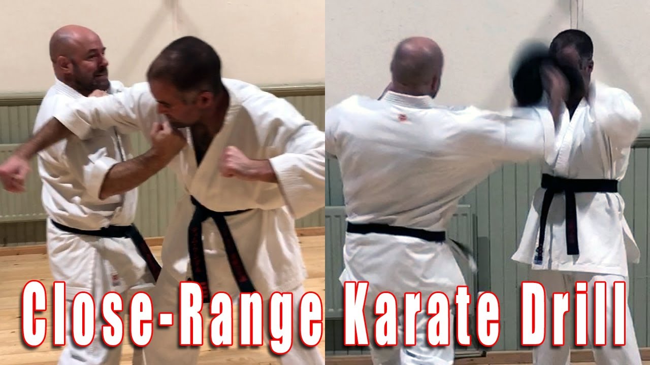 A Close-Range Karate Drill (dojo footage)