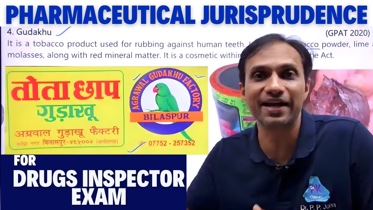 Pharmaceutical Jurisprudence | Important Class for Drugs Inspector | Dr. PP John | Dr. PK Classes