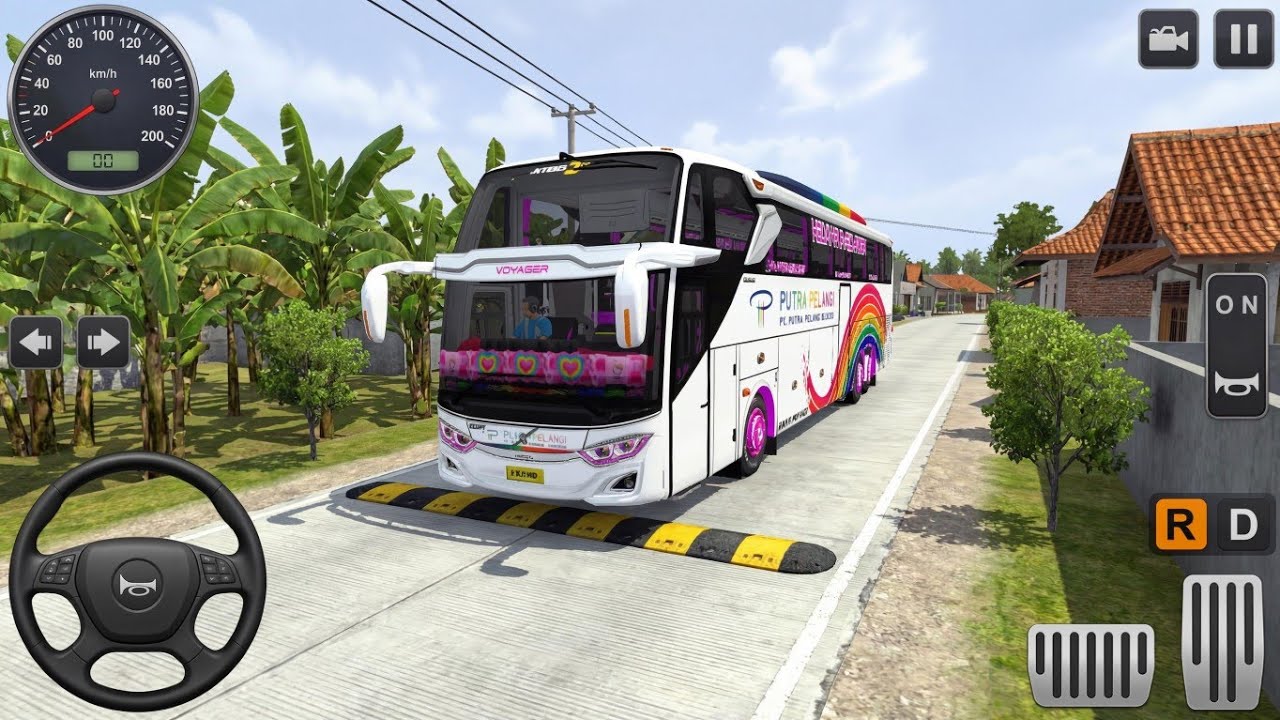 Volvo SHD Putra Pelangi Bus Mod | Extreme Speed Breaker Offroad Drive 😱 | BUSSID Gameplay 