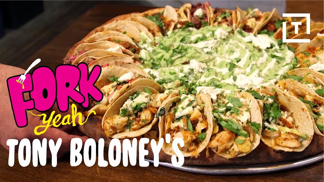 Tony Boloney's Giant Taco Covered Pizza || Fork Yeah