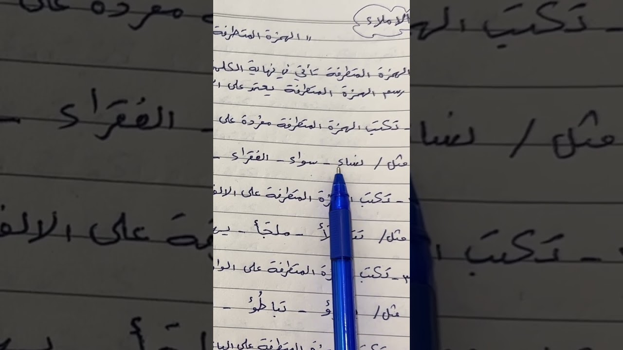 رسم الهمزة المتطرفة للصف ثاني متوسط #ست_مريم