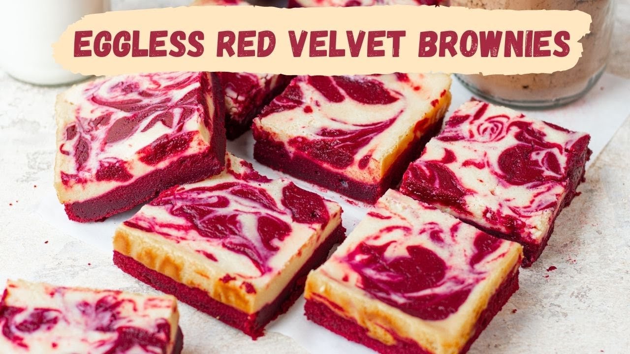 Eggless Red Velvet Cheesecake Brownies | How To Make Eggless Red Velvet Brownies| Bake With Shivesh