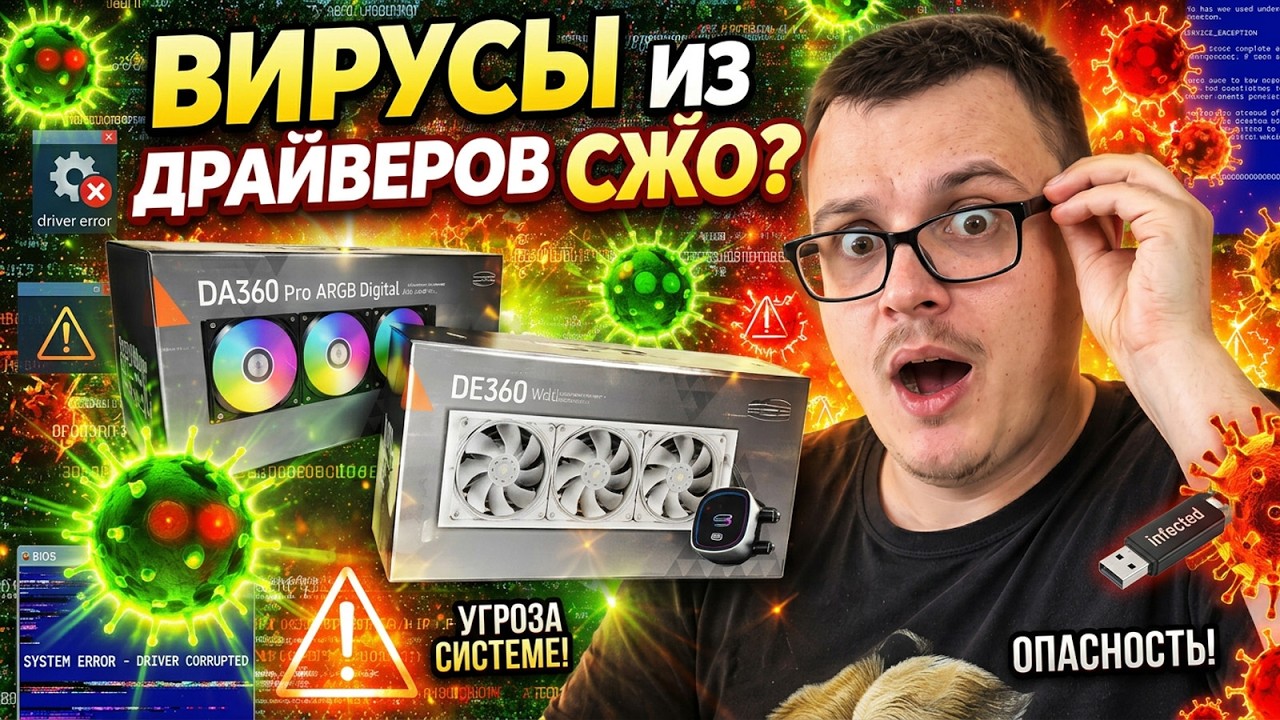 ПОДОЗРЕНИЕ НА ВИРУС / ОБЗОР СЖО PCCooler DA360 Pro ARGB Digital, DE360 WH, DC360 Pro ARGB Display