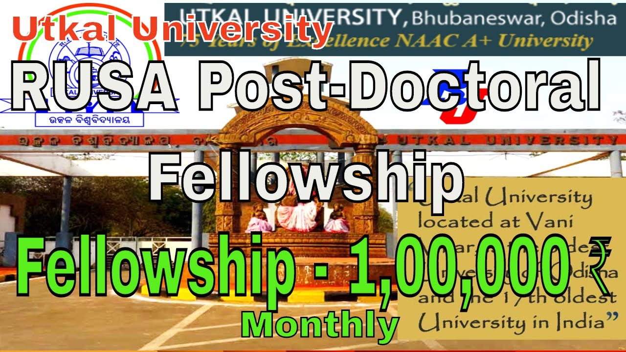 RUSA Post-Doctoral Fellowship l Utkal University l Bhubaneswar l Researchersjob