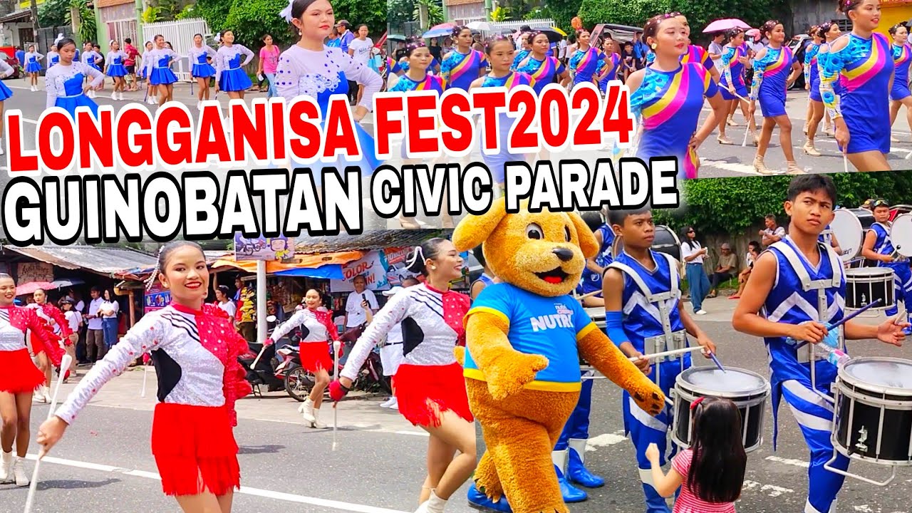GUINOBATAN TOWN FIESTA CIVIC PARADE 2024 | LONGGANISA FESTIVAL | Lumagavlog