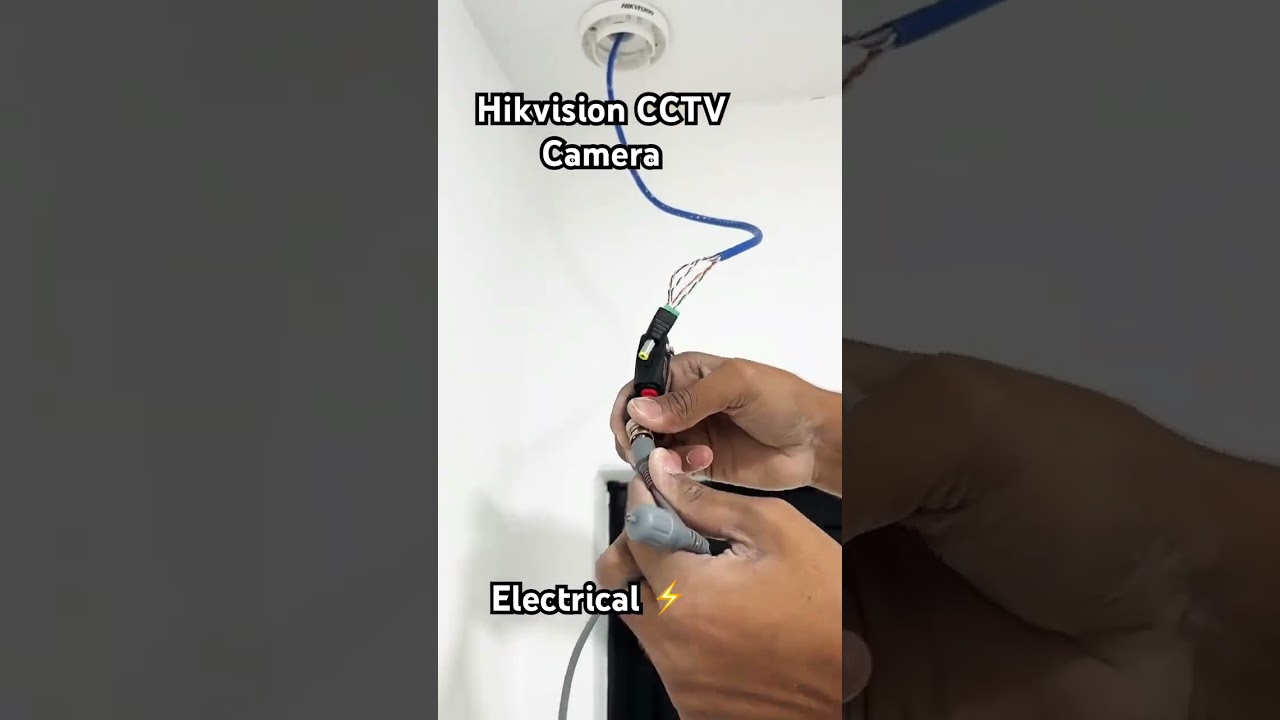 Hikvision CCTV Camera Installation  on ceiling #electrician #industrialelectrician #electrical