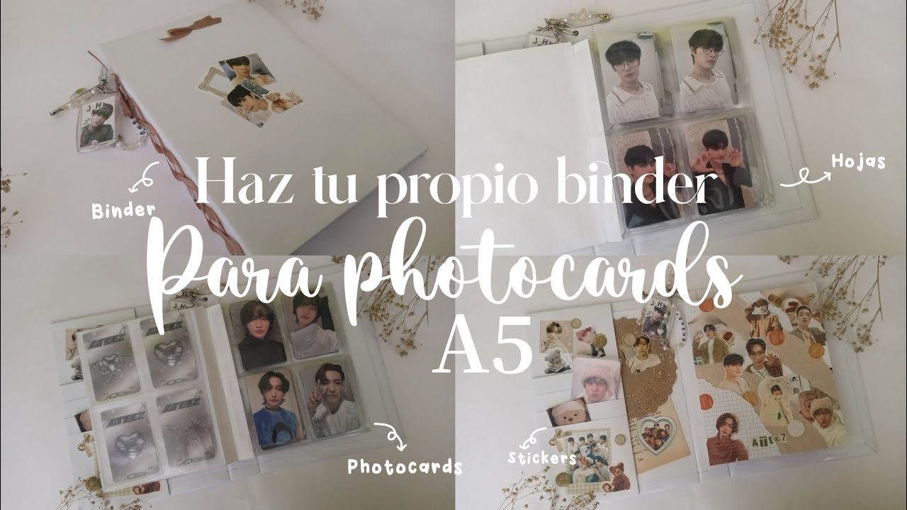 Haz tu propio binder para photocards de 4 espacios y decóralo