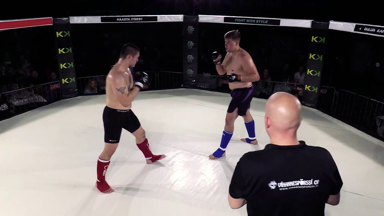 AOF8 Ottelu 12.  Jukka Puurtinen, Jyväskylän Fight Club VS Joni Kujanpää, MMA Seinäjoki